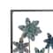 Blue &#x26; Gray Framed Floral Metal Wall Accent, 2ct.